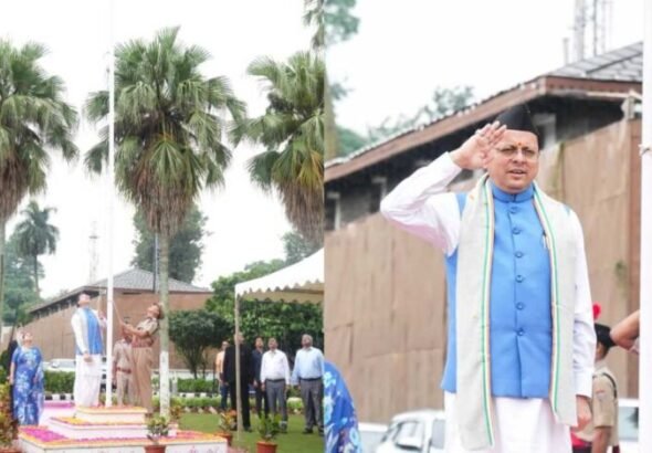 80th-independence-day-cm-dhami-hoists-flag-at-his-residence-780x470